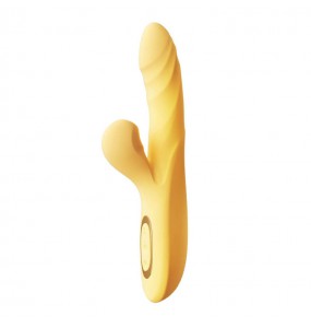 MizzZee - Love Pleasure Vibrating Thrusting Swinging Suction Warming Wand (Chargeable - Yellow)